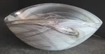 Smoky Swirl Art Glass Mariposa Bowl Alabaster Decorative Series. Fixed Price $24.00.