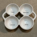 Mud Pie Quadrant Serving Set Olive Platter, White Retired 5603003 No Spoon Disc. Fixed Price $39.99.