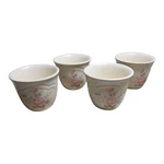 Pfaltzgraff Tea Rose Floral Dessert Berry Custard Bowls Cups Stoneware Set Of 4. Fixed Price $29.99.
