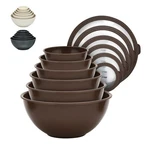 Bakkenmaster 12-PIECE Plastic Nesting Bowls Set W/ Lids Mixing & Storage. Fixed Price $47.11.