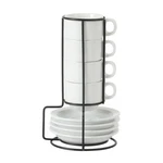 Gibson Home Gracious Dining 3-OUNCE Espresso Cups Set Of 4, Small Stackable C.... Fixed Price $37.93.