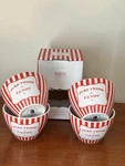 Robert Gordon Australia Set Of Four Red & White Striped Pure Fresh Candy Cups. Fixed Price $18.99.