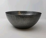 Threshold Hammered Mild Steel Serving Bowl Gunmetal Metallic Gray Food Safe 12". Fixed Price $13.60.