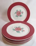 Villeroy & Boch Germany Porcelain Pink VIL9 Five (5) Bread Plates 4 Gc. Fixed Price $24.00.
