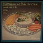 Vintage Indiana Glass Crystal Happenings 2 Pc. Windsor Chip Dip Set. Fixed Price $15.00.