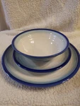 Sango Avalon Aqua Set Plate,salad & Bowl 4682. Fixed Price $52.20.
