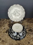 Set Of 2 Temp-tations Black Floral Lace Soup Cereal Bowls 7.5" Temptations Tara. Fixed Price $39.99.