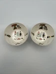 Set Of 2 Vintage Royal Sealy Bowls 5 Dia Gold Rim Dutch Farmers Mcm Homestead. Fixed Price $24.00.