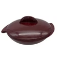 Vintage Boonton Melmac Covered Serving Bowl Burgundy 604-10 Mid Century Mcm Usa. Fixed Price $26.00.