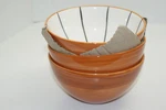 Better Homes & Gardens Sabin 6" Soup Cereal Bowls Striped Black White Lot 3. Fixed Price $35.99.