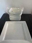 Better Homes & Gardens White Square Dinnerware Bowls Modern Porcelain Set 6. Fixed Price $29.99.