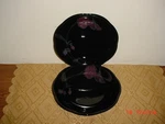 2-PIECE Mikasa Rondo "tango" Salad-serving 8" PLATES/EJ702/JAPAN/BLK/SALE!. Fixed Price $24.95.