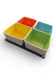 Summertime 5 Piece Serving Set By Overandback Ceramic Bowls Colorful. Fixed Price $16.40.