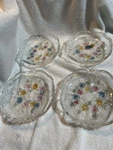 Walther Glass Plate Original Floral Dish Candy Set Of 4 With Box. Fixed Price $29.99.