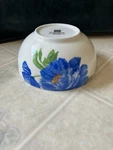 Roscher & Co Floral Motif Bright Blue 6" Soup-cereal Bowl. Bone China. Fixed Price $14.99.