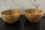 Pampered Chef Bamboo Snack Bowls #0212 & #1113. Fixed Price $19.99.