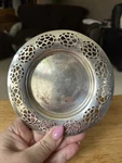 Oxford Silver Plated Dish Ornate Edge. Fixed Price $15.00.
