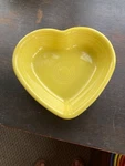 New Sunflower Yellow Small Heart Shaped Bowl Dish Fiestaware. Fixed Price $19.99.
