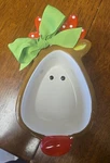 Mud Pie Retired 2010 Small Rudolph Reindeer Head Serving Bowl Grosgrain Ribbon. Fixed Price $15.00.