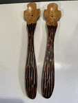 Enrico Mango Wood Tortoise Shell Servers 13 Inches Long. Fixed Price $45.00.
