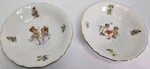 Vtg. Johann Haviland Bavaria Round Childrens Bowls, At Play Theme 2. Fixed Price $18.00.