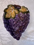 Certified International Wine Cellar Grape Serving Bowl Hand Painted Earthenware. Fixed Price $22.00.