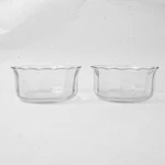 Set Of 2 Vtg Anchor Hocking Moments Clear Glass Scalloped Rim Bowls 5.5". Fixed Price $17.99.