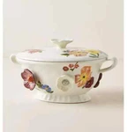 New Anthropologie Nathalie Lete Titania Floral Serving Bowl Lid 3D Flowers. Fixed Price $149.99.