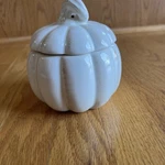 Sur La Table Cream-colored Ceramic Pumpkin Soup Bowl W/lid Candy Dish. Fixed Price $19.99.