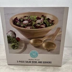 New! Martha Stewart Salad Bowl Set 3-PC. Wood Serving. Fixed Price $28.99.