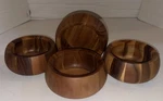 Service / Set Of 4 Dansk Wood Classic Tulip Individual Salad Bowl 6" Mcm Teak. Fixed Price $49.95.
