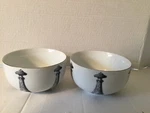 2 Mitchell Black Royal Dagger Nesting 5.5" Round Bowls =soup /ice Cream/ Cereal. Fixed Price $19.00.