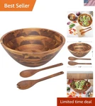 Salad Bowls, Wooden Set, Large Acacia Serving For Fruit.... Fixed Price $84.79.