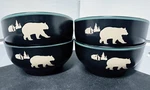 4 White River Bass Pro Shops Soup Cereal Bowls Bear Camp Cabin Rv Stoneware. Fixed Price $46.00.