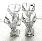 Set Of 4 Bormioli Fidenza Clear 2000 Dessert Dish Ice Cream Cup Bowl 9OZ Ub. Fixed Price $32.49.