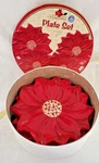 4 Trading Corp Boston Warehouse Poinsettia Luncheon Plate W/box Christmas. Fixed Price $30.99.
