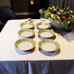 Set Of 6 Noritake Eroica 2041 Fruit Dessert Bowls Moss Green Gold Floral Japan. Fixed Price $49.99.