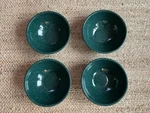 Cinsa Enamelware 4 Green Speckled Bowls. Camping/ Farmhouse.. Fixed Price $28.00.