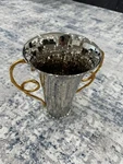 Evoca By L'objet 24K Gold Bamboo Vase 10IN High Box With Suede Covers!. Fixed Price $269.99.