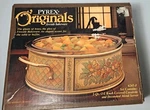 Vintage Pyrex Original Fireside Bakeware Covered Casserole Server 6245F Usa. Fixed Price $40.00.