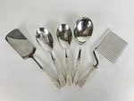 Vintage Sterling Silver Assorted Stieff Rose Weighted Handle Set - 5 Pieces. Fixed Price $475.00.