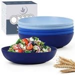 Wrova 10" Wheat Straw 65OZ Big Salad Bowls Set Of - Unbreakable, Microwave Saf. Fixed Price $62.05.