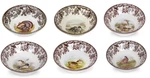 Spode Woodland Set Of Six Ascot Bowls- Designs STYLE---3618---. Fixed Price $114.99.
