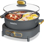 Dual-sided Electric Hot Pot With Divider, 6L Non-stick Shabu. Fixed Price $150.99.