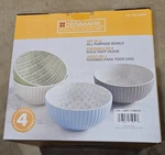 Denmark Set Of 4 All Purpose Porcelain Bowl 8" Assorted Colors &patterns New. Fixed Price $44.99.