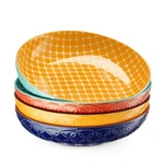 Dowan 8.5" Vibrant Pasta, Salad & Soup Serving Bowls In, Color. Fixed Price $45.10.
