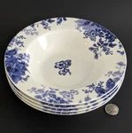 Set 4 Paula Deen Tatnall Street Bluebell Rim Soup Bowls Cereal Floral Mint. Fixed Price $34.99.