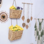 Woven Water Hyacinth Hanging 2-TIERED Storage Baskets Organize.... Fixed Price $45.95.