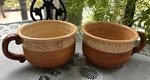 Set Of Russ Berrie 2.75"H X 4.25" Diameter Soup Bowl/ Mugs. Fixed Price $9.99.