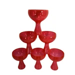 Lot Of 6 Alessi 2002 Miriam Mirri Hot Pink Plastic Ice Cream Bowl Margarita. Fixed Price $159.96.